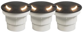 Set de 3 spoturi de sol pentru exterior negru incluzând LED IP67 - Ceci 2
