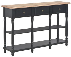 vidaXL Măsuță consolă, negru, 110x30x76 cm, lemn prelucrat