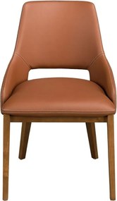 Scaun design LUX, Nuc, Piele sintetica, Brown