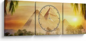 Tablou - Piramide (cu ceas) (90x30 cm)