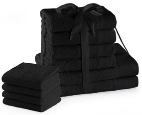 Prosoape de baie negre 10 buc. din bumbac din frotir Amari – Restilo