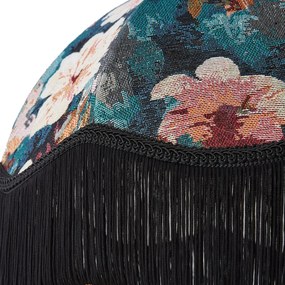 Abajur din material textil cu design floral și interior alb 45/15/21.5 - Heritage