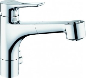 Baterie bucatarie cu dus extractibil Kludi Mix crom multiracord