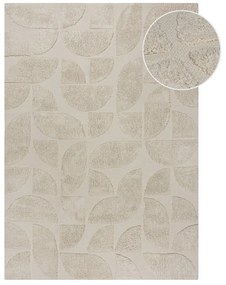 Covor crem țesut manual din bumbac 80x150 cm Ada Arch Geo – Flair Rugs