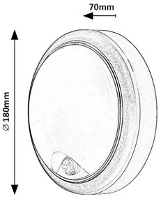 Aplică LED de exterior cu senzor LED/15W/230V IP54 Rabalux 77028