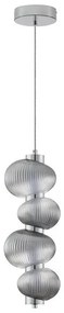 Lustra suspendata LED design modern Leda crom