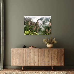 Tablou pe sticlă - Parcul Național Zhangjiajie, China (70x50 cm)
