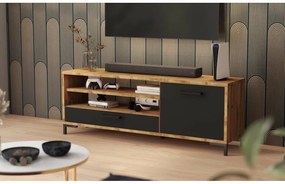 Dulap TV Cascade  (stejar lancaster + negru). 1098746
