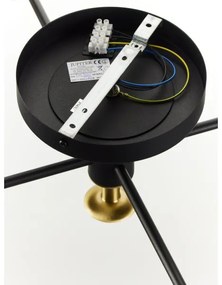 Lustră aplicată Jupiter 2032 FIGARO 5xG9/10W/230V negru/auriu/bej
