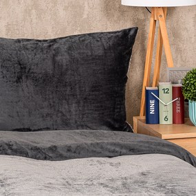 4Home Lenjerie de pat din microflanel Stripe gri, 140 x 200 cm, 70 x 90 cm