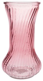 Vază de sticlă Vivian, roz, 10 x 21 cm