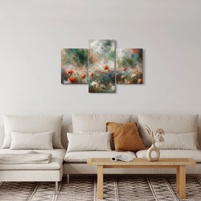 Tablou – Abstracție de câmp cu maci (90x60 cm)