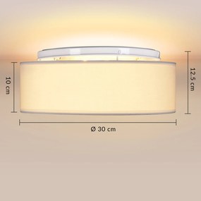 Deuba Plafoniera Ø30cm - alb