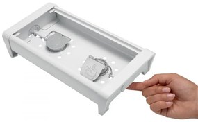 Tava servire la cald Brabantia 646996, 2 incalzitoare, Grill din aluminiu, Manere reci, Alb/Negru