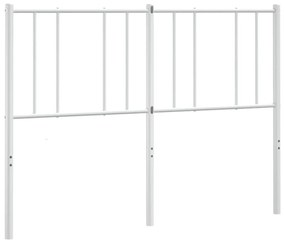 352562 vidaXL Tăblie de pat metalică, alb, 140 cm