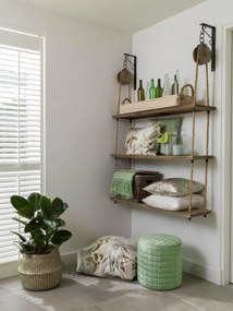 Perna de catifea pentru podea EMILE 60x60 cm verde