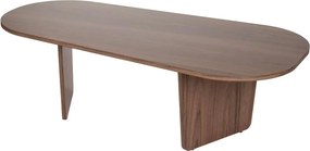 Masuta cafea OVALIS, nuc, PAL, 130x65x40 cm