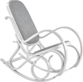 Balansoar MAX BIS PLUS, lemn curbat/stofa clasica gri/alb, 52x90x95 cm