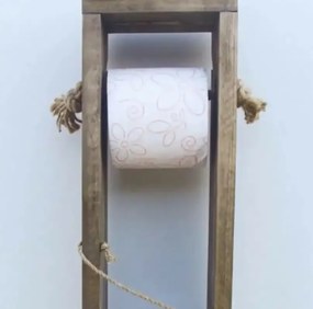 Stand suport toaleta,seria wood Homs, 55x10x10 cm, lemn natur,700015