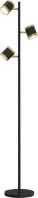 Wofi 3003-304S - Lampă de podea LED reglabilă TOULOUSE, 3xLED/7W/230V, negru/auriu