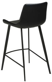 Scaun de bar din imitație de piele DAN-FORM Denmark Hype, negru
