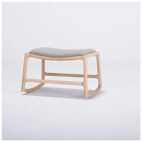 Scaun/taburet cu construcție din lemn de stejar Gazzda Dedo, albastru - gri