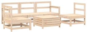 3250728 vidaXL Set canapea de grădină, 6 piese, lemn masiv de pin