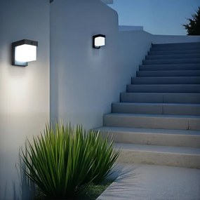 Hesperide - Lampă de perete solară cu LED MULTY LED/3,7V 2600 mAh IP65 antracit