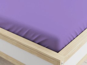 Cearsaf de microfibra cu elastic mov inchis 90 x 200 cm