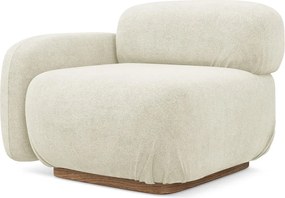 Modul pentru canapea modulară crem cu tapițerie din țesătură bouclé (cu colț pe partea stângă) Ailani – Makamii