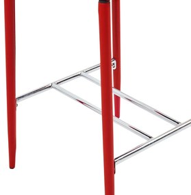 Set mobilier de bar, 3 piese, rosu, piele ecologica Rosu, 3