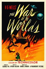 Reproducere The War of the Worlds, H.G. Wells (Vintage Cinema / Retro Movie Theatre Poster / Iconic Film Advert), (26.7 x 40 cm)