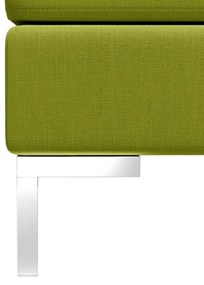 Canapea de colt modulara cu perna, verde, material textil Verde, Canapea coltar