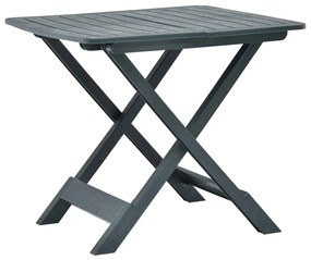 vidaXL Masă de grădină pliabilă, verde, 79 x 72 x 70 cm, plastic