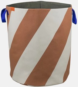 Coș de rufe cărămiziu/crem din material textil 5 l Diagonal – Mette Ditmer Denmark