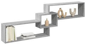 vidaXL Dulap de perete, gri sonoma, 158x18x53 cm, lemn prelucrat