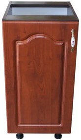 Corp inferior cu 1 usa stanga Zebra, Wenge/ MDF Cedru Mustata, fara blat, 40 x 82 x 50 cm