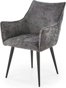 Scaun K559, gri/negru, stofa clasica/metal, 60x59x85 cm