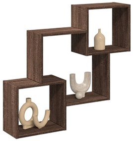 vidaXL Dulap de perete, 78x18x71 cm, stejar maro, lemn prelucrat