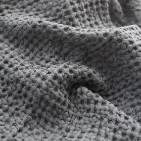 Prosoape de baie gri-închis 3 buc. Honeycomb – Linen Tales