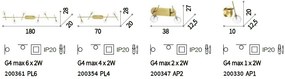 Aplica design clasic MARACAS AP1 alama 200330