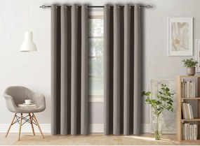 Draperie gri-maro OXFORD 140x250 cm Agatat: Inele metalice