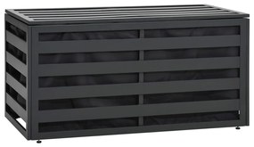 49247 vidaXL Ladă de depozitare grădină, antracit, 100x50x50 cm, aluminiu