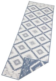 Covor adecvat pentru exterior NORTHRUGS Twin, 350 x 80 cm, albastru-crem