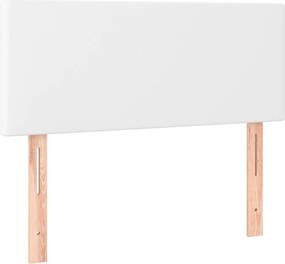 vidaXL Tăblie de pat, alb, 80x5x78/88 cm, piele ecologică