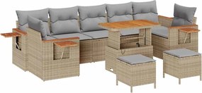 vidaXL Set de canapele pentru grădină 13 pcs Beige și gri deschis