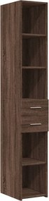 vidaXL Dulap înalt, stejar maro, 30x42,5x185 cm, lemn prelucrat