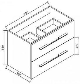 Mobilier complet de baie Nina 80