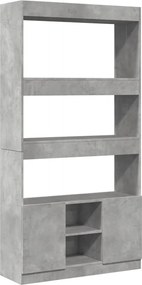 vidaXL Dulap înalt, gri beton, 92x33x180 cm, lemn prelucrat