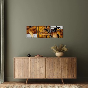 Tablou - Motiv cultura africană (cu ceas) (90x30 cm)